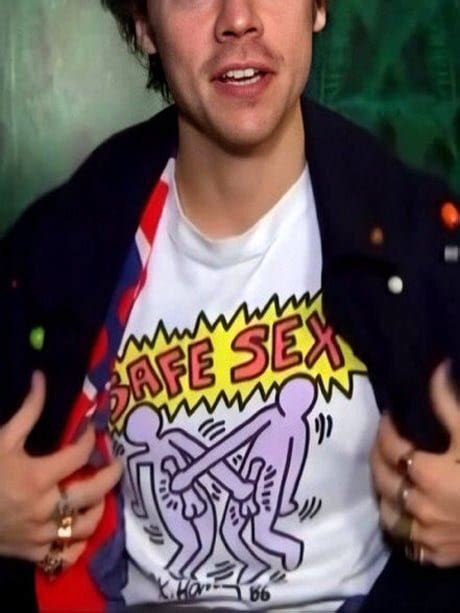 Get It Now Safe Sex Keith Haring Harry Styles T Shirt Damndim