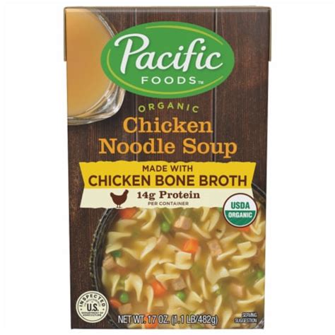 Pacific Foods® Organic Chicken Noodle Soup With Chicken Bone Broth 17 Oz Fry’s Food Stores