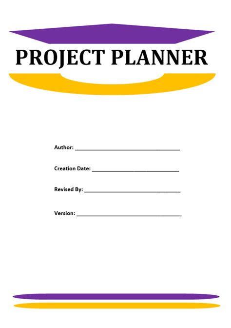 Project Planner Template Free Word And Excel Templates