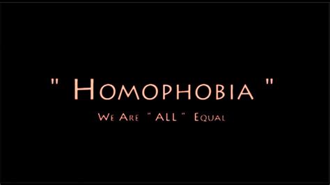 We Are All Equal A Poem On Homophobia Youtube