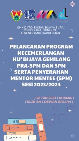 Pamflet Pelancaran Program Kecemerlangan Ku Bijaya Gemilang Pra SPM Dan