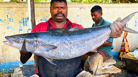 KASIMEDU SPEED SELVAM RARE POONGUZHALI FISH CUTTING IN KASIMEDU