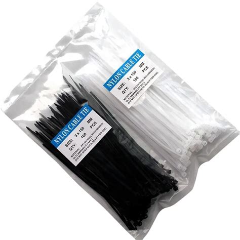 100 PCS Pack Strong Self Locking Nylon Cable Tie Heavy Duty Plastic Zip