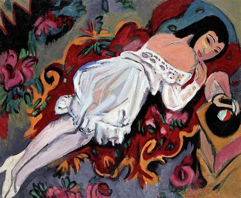 Girl In White Chemise Digital Remastered Edition Painting By Ernst