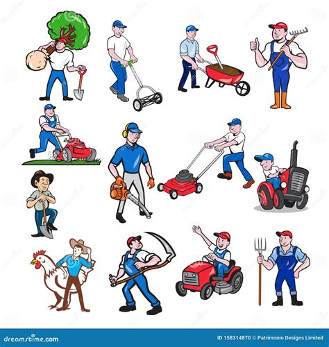 Agricultural Worker Spraying Pesticide Cartoon Vector Illustration