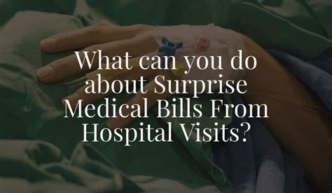 What Can You Do About Surprise Medical Bills From Hospital Visits