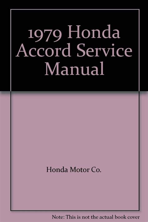 1979 Honda Accord Service Manual Books Amazonca