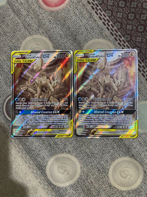 Arceus Dialga Palkia GX Alternate Art Pokemon Cosmic Eclipse Tag