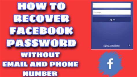 Paano Ma Recover Ang Facebook Password Na Walang Email At Phone Number