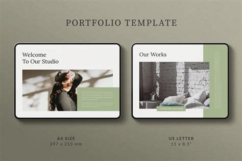 Portfolio Landscape Template Design Cuts