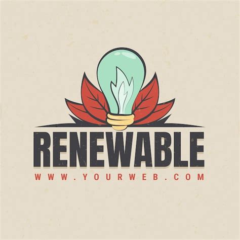 Logotipo de energía renovable dibujado a mano Vector Gratis