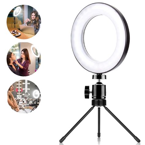 Ring Light Iluminador Anel Luz 16cm 10 Polegadas Tripé Submarino