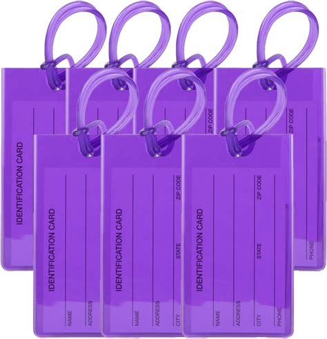 Amazon.com: 7 Pack TravelMore Luggage Tags for Suitcases, Flexible Silicone Travel ID ...