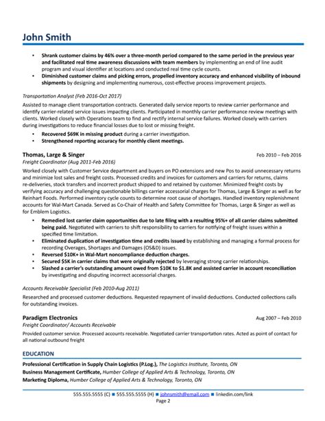 Job Winning Supply Chain Analyst Resume Sample And How To Guide For