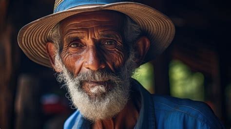 Retrato De Um Velho Em Vista Frontal Imagem Gerada Ia