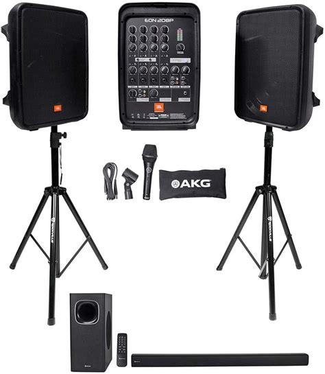 Buy Jbl Eon208p Portable Pa System W8 Speakersmixer Wbluetooth