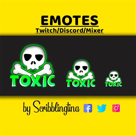 Toxic Twitch Emote Emote Twitch Text Emote Toxic Emote Etsy
