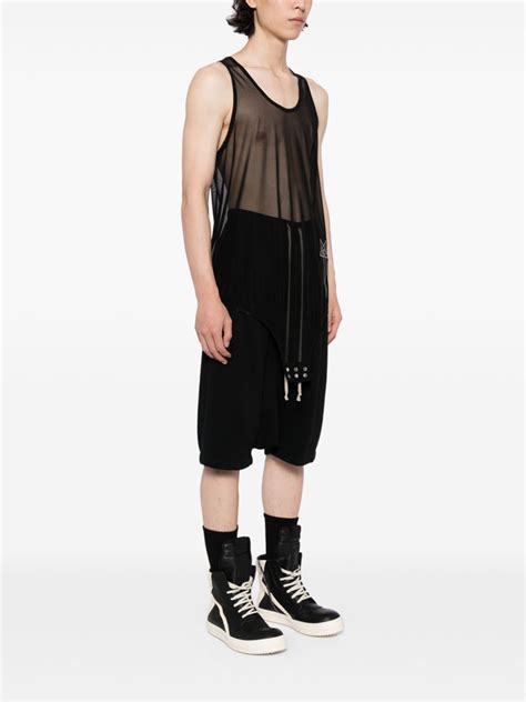 Rick Owens Fine Ribbed Tank Top Black Farfetch