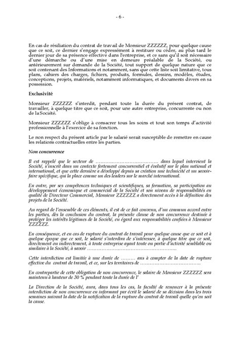 Modele De CDI Directeur Commercial DOC PDF Page 6 Sur 10