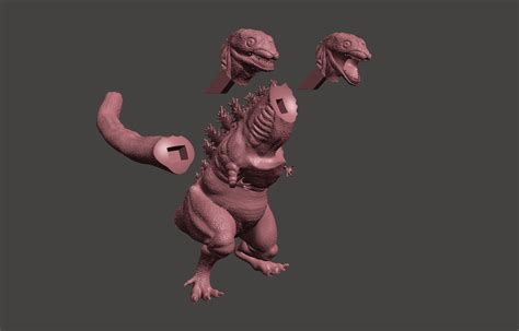 STL File SHINAGAWA KUN SHIN GODZILLA 3RD FORM ULTRA DETAILED STL KAIJU