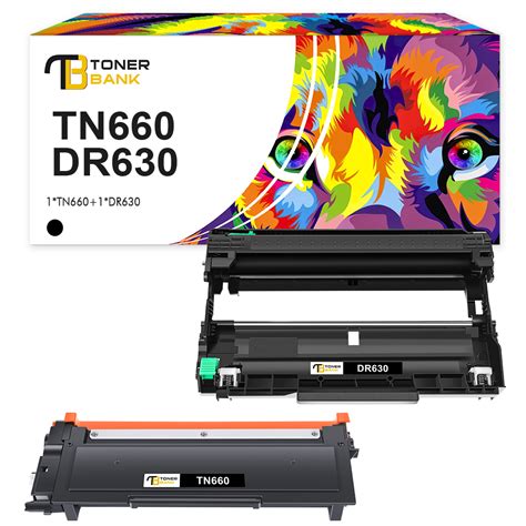 Toner Bank Tn660 Toner Cartridge And Dr630 Drum Unit Set Compatible For Brother Tn 660 Dr 630 Hl