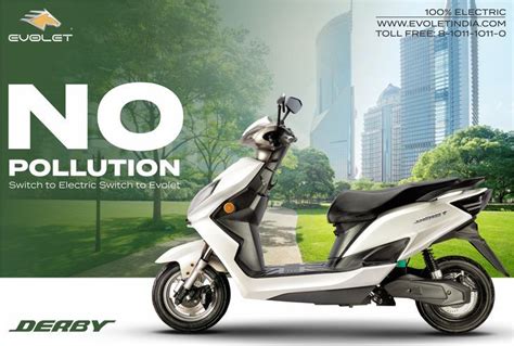 EVOLET INDIA NO POLLUTION Electric Scooter Design Flyer Design