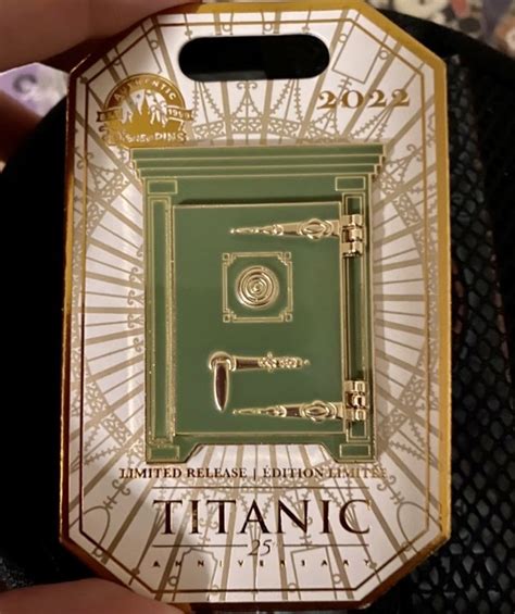 Titanic 25th Anniversary Heart Of The Ocean Safe Disney Pin Disney