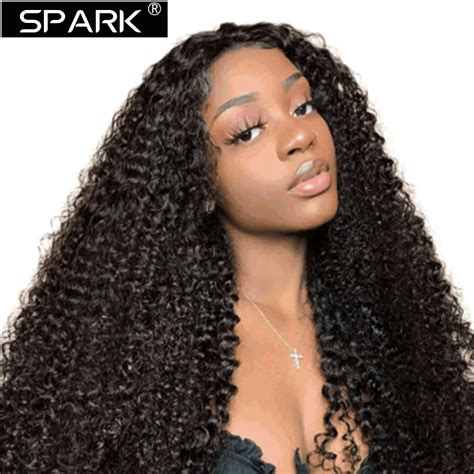 Mongolian Kinky Curly Wigs For Women SPARK HAIR Curly Lace Closure Wigs