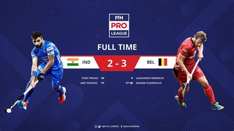 India first defeat in FIH Pro League. India 2-3 Belgium - Spotik ...