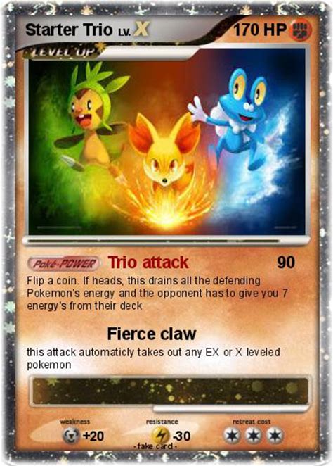 Pokémon Starter Trio 9 9 Trio Attack My Pokemon Card