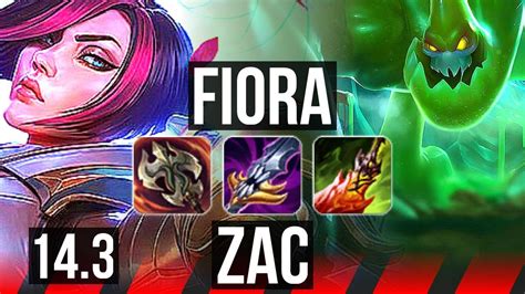 Fiora Vs Zac Top Rank 2 Fiora Rank 4 10 Solo Kills Legendary