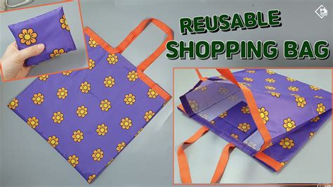 Diy Reusable Grocery Bag Foldable Shopping Bag Market Bag Sewing