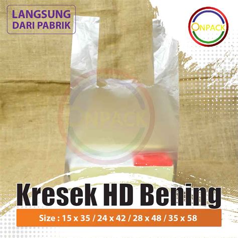 Jual Plastik Tenteng Hd Bening X Kantong Kresek Kotak Makanan