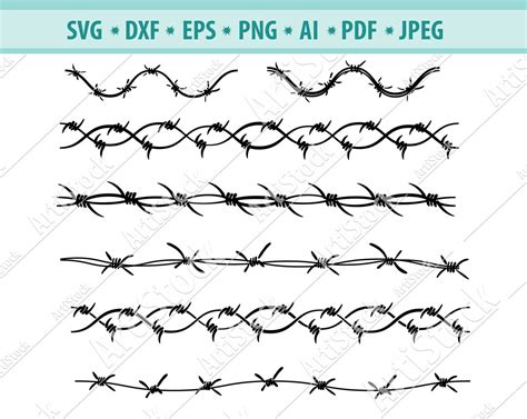 Barb Wire Svg File Barbed Wire Cricut Svg Barb Wire Dxf Barb Wire Clipart Barb Wire Silhouette