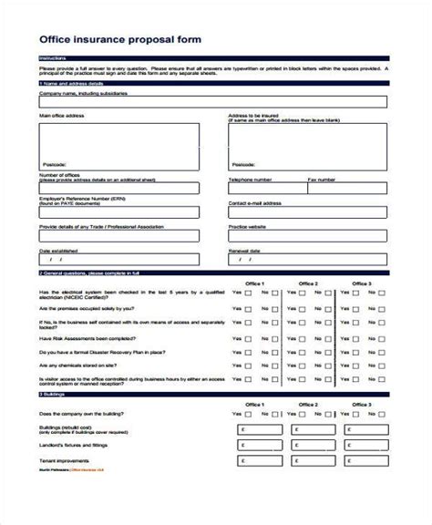 Insurance Proposal Templates For Word Financial Report