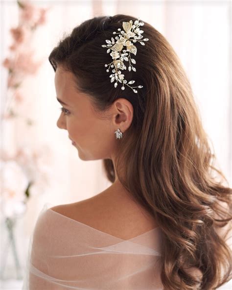 Floral Bridal Comb Floral Bridal Accessory Wedding Comb Etsy Uk