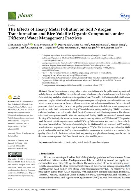 Pdf The Effects Of Heavy Metal Pollution On Soil Nitrogen