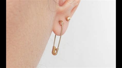 Diy Safety Pin Earrings Youtube