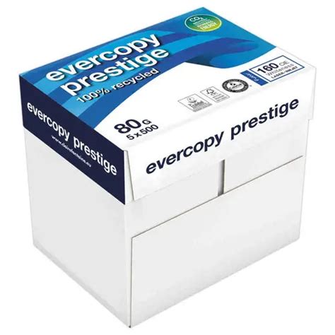 5 Pakken Recycled A4 Papier EVERCOPY PRESTIGE 80g Multifunctioneel Papier