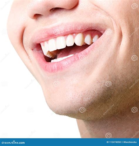 Beautiful Wide Smile of Young Man with Great Healthy White Teeth Stock ...