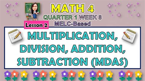 Math Quarter Week Lesson Multiplication Division