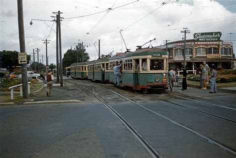 Trams Running Through The Middle Of The Kingsford Nine Ways Roundabout