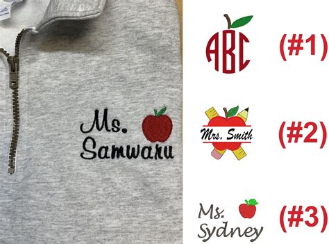 Personalized Teacher Sweatshirt Teacher Quarter Zip Pullover Teacher