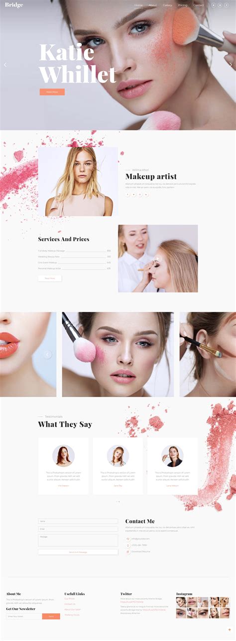 Makeup Artist Website Template