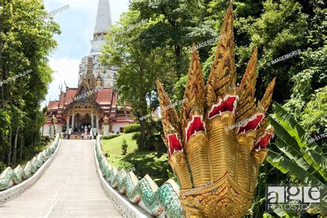 Naga Statue Multi Headed King Cobra Snake Deity Wat Bang Riang