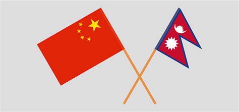 Crossed Flags Of Nepal And China Stock Illustration Download Image