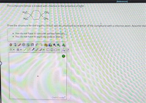 Solved The Compound Below Is Treated With Chlorine In The Chegg