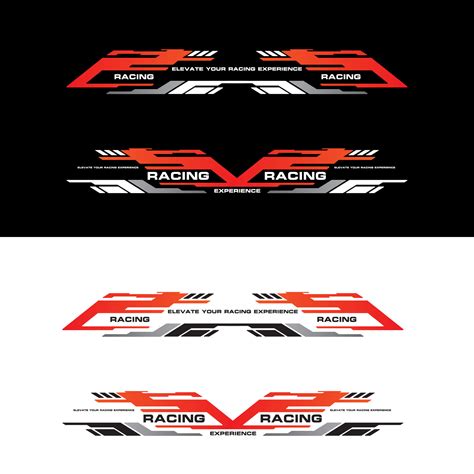 Sport racing car stickers stripe abstract shape . vinyl decal templates ...