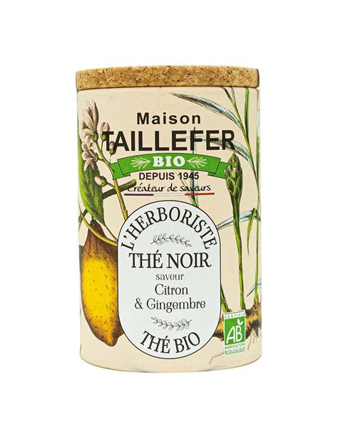 Thé Noir Bio Citron Gingembre 80g