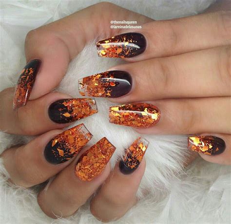 Perfect Colors For This Season Fall Acrylic Nails Thanksgiving Nail